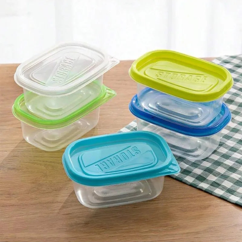 10pcs Stackable & Reusable Transparent Rectangular Food Storage Containers with Lids - Microwave, Refrigerator, and Freezer Safe