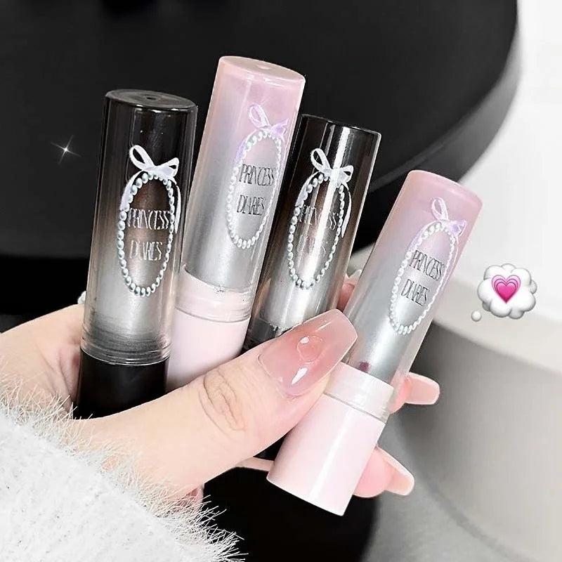 Pink Crystal Mirror Glass Solid Lip Gloss Round Tube Water Light Lipstick Clear Jelly Lip Glaze Nude Brown Moisturizing Lip Tint