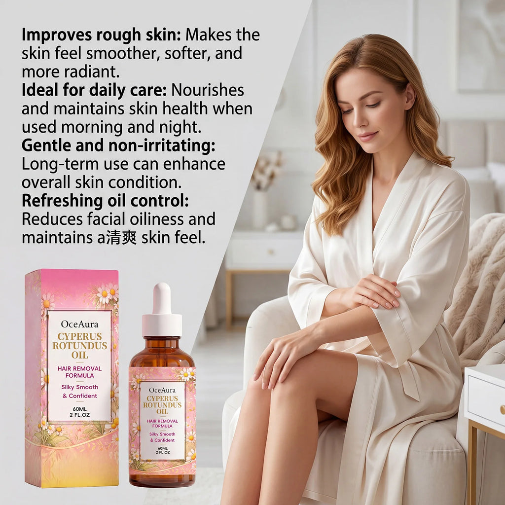 Cyperus Oil Hair Removal Essential Oil - Soothes Skin, Relieves Irritation After Hair Removal, and Brightens Skin Tone