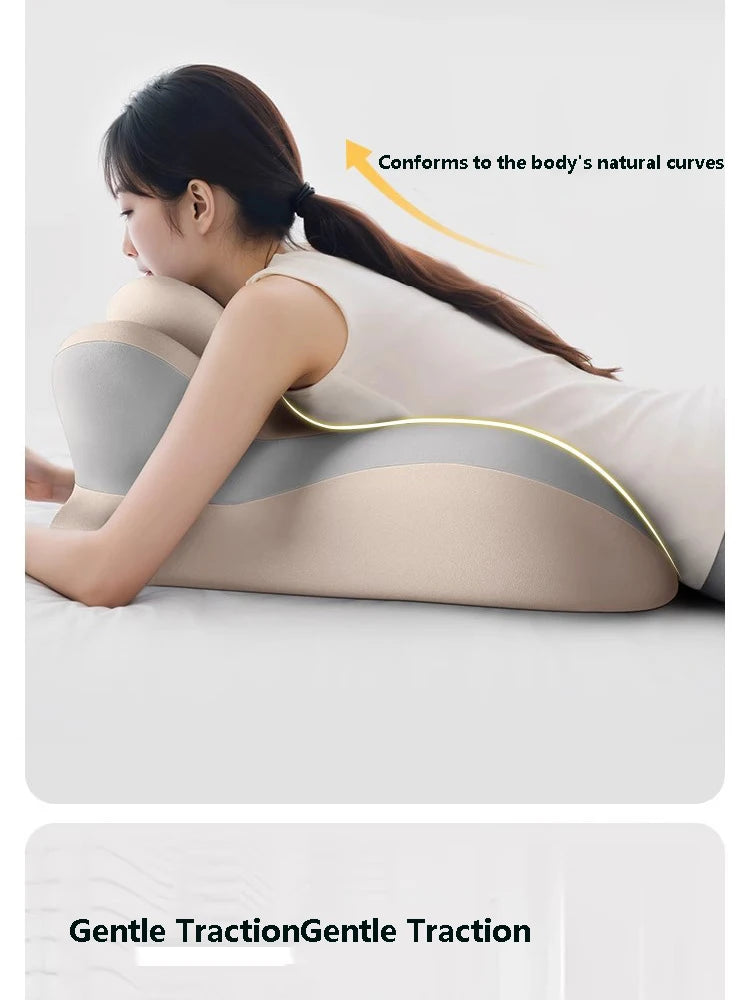 Ergonomic Memory Foam Pillow for Prone Sleeping Neck Pain Relief Wedge Support Pillow for Bed Sofa，Suitable for couples