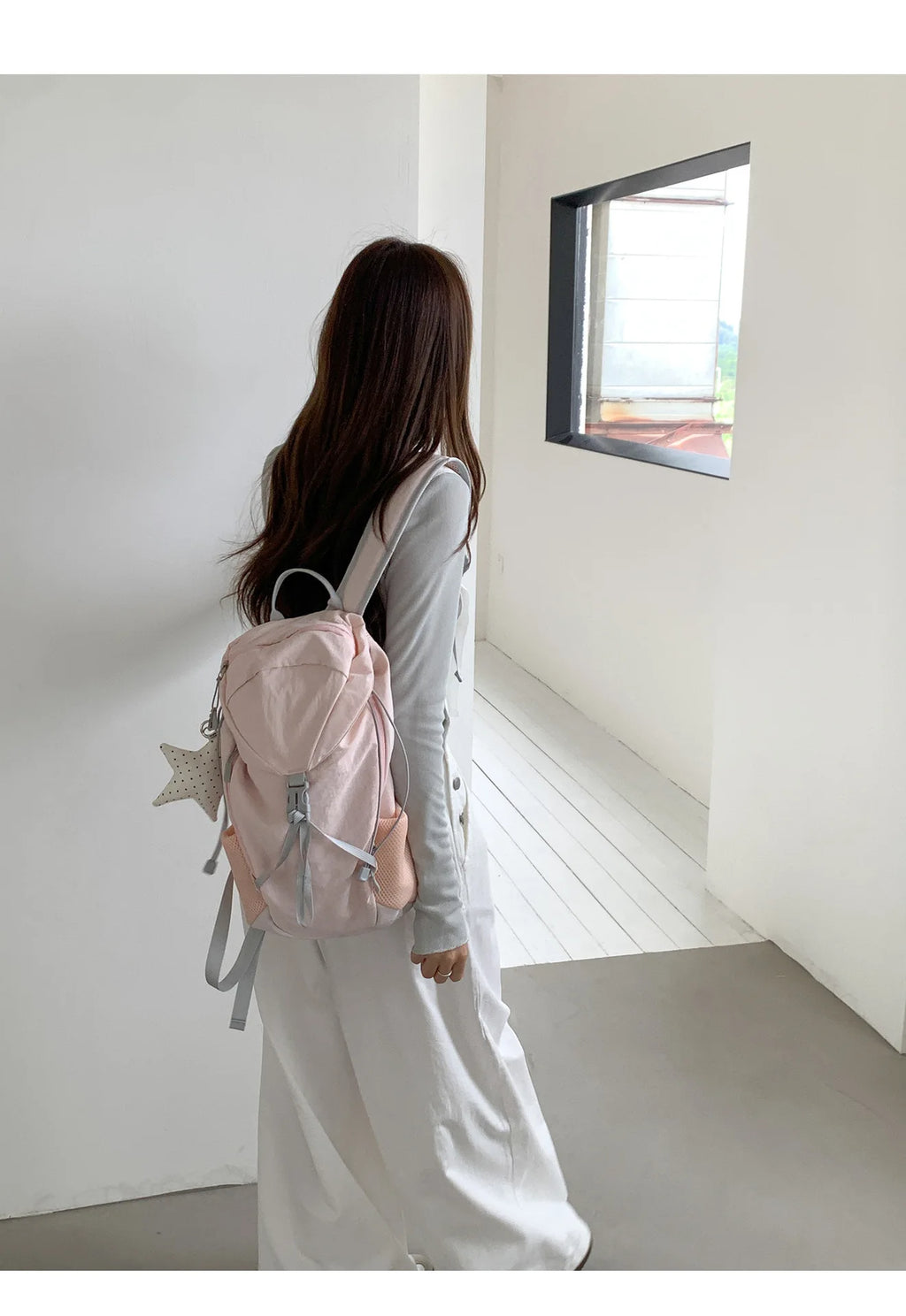 Women Outdoor Sports Backpack With Large Capacity Lightweight Nylon Backpack Suitable Casual Versatile Camping Travel Bag Unisex