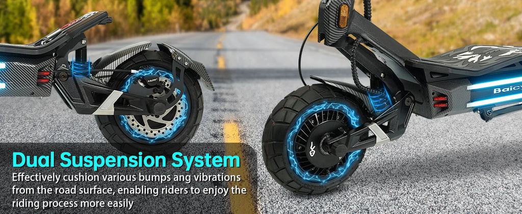 High Power Dual Motor 3000W*2 Electric Scooter 10 Inch Anti-Shock Tires Foldable Adult Off Road E Scooter Long Distance Travel Scooter