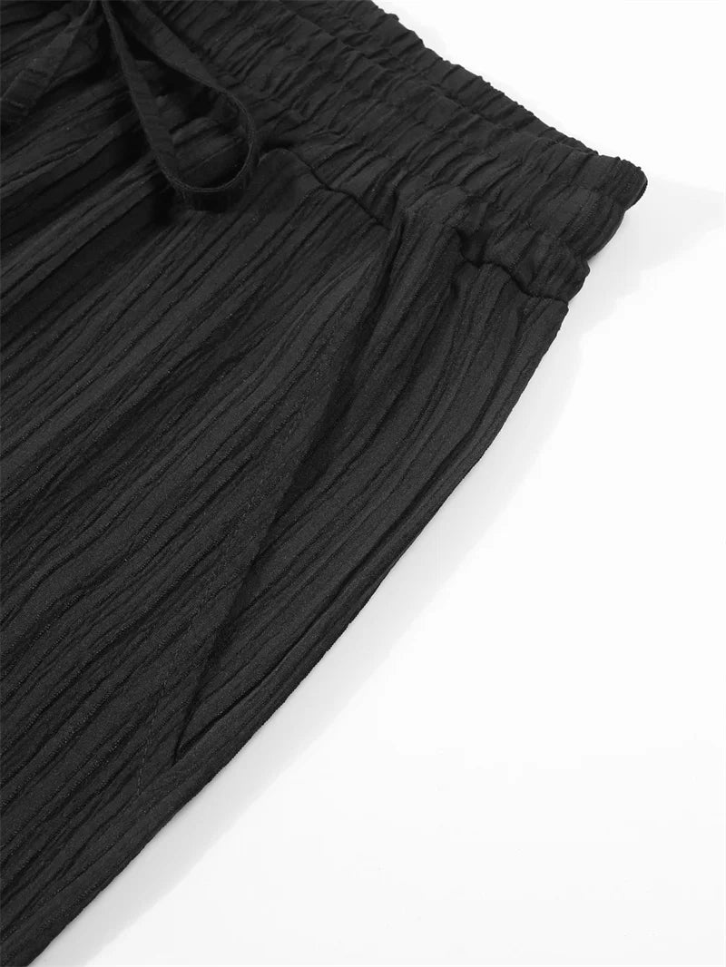 spring Summer Men Sets short-sleeve cardigan lapel shirt+trousers suit men's fashion 2 pieces tracksuit striped leisure suit