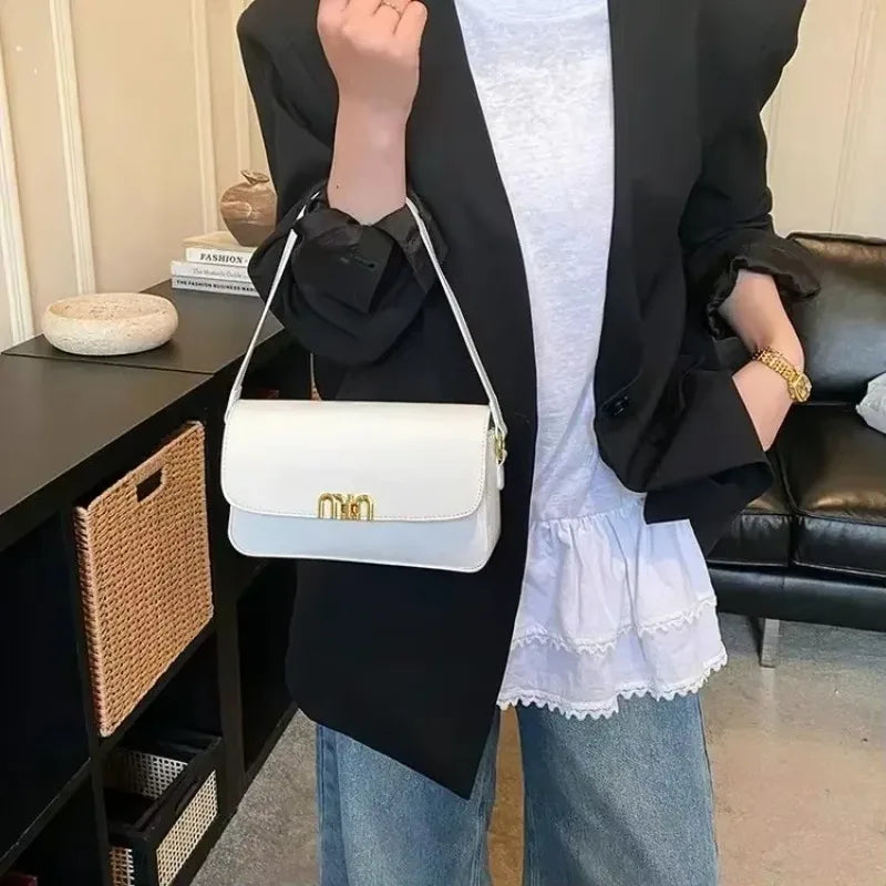 Classic Designer Leather Handbag For Women Crossbody Shoulder Bag Elegant Ladies Tote Purse Luxury Brand