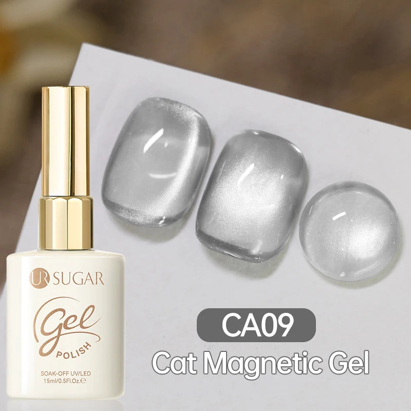 UR SUGAR 15ml Cat Magnetic Gel Jelly Glass Full Coverage Varnis Magnetic Gel Soak Off UV LED Gel Autumn Winter Xmas Manicure
