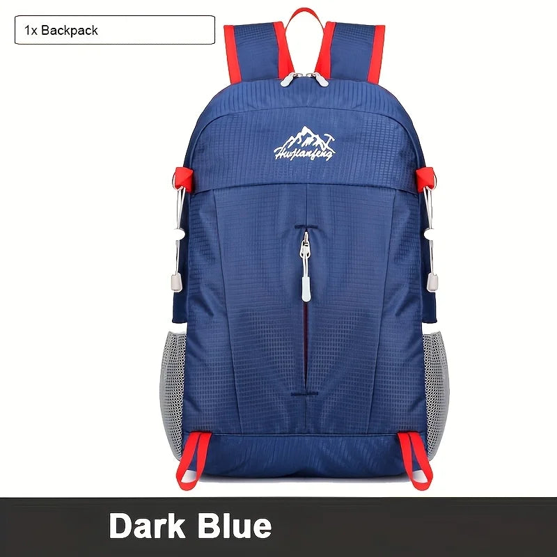 Outdoor Travel Bag Large Capacity Foldable Waterproof Backpack Lightweight Portable Adjustable Hiking Mountaineering Bag