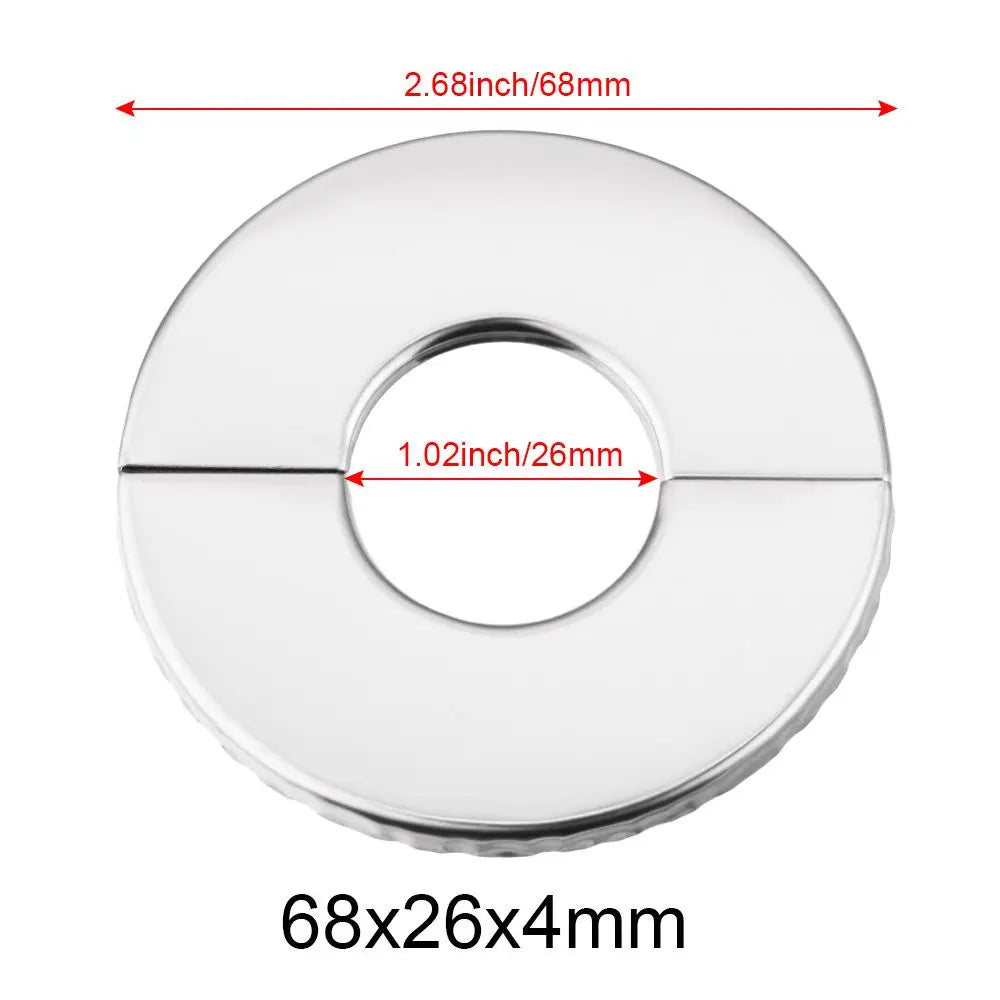 1Pc Stainless Steel Shower Kitchen Faucet Decorative Cover Wall Flange Self-Adhesive Pipe Wall Covers Bathroom Accessories New