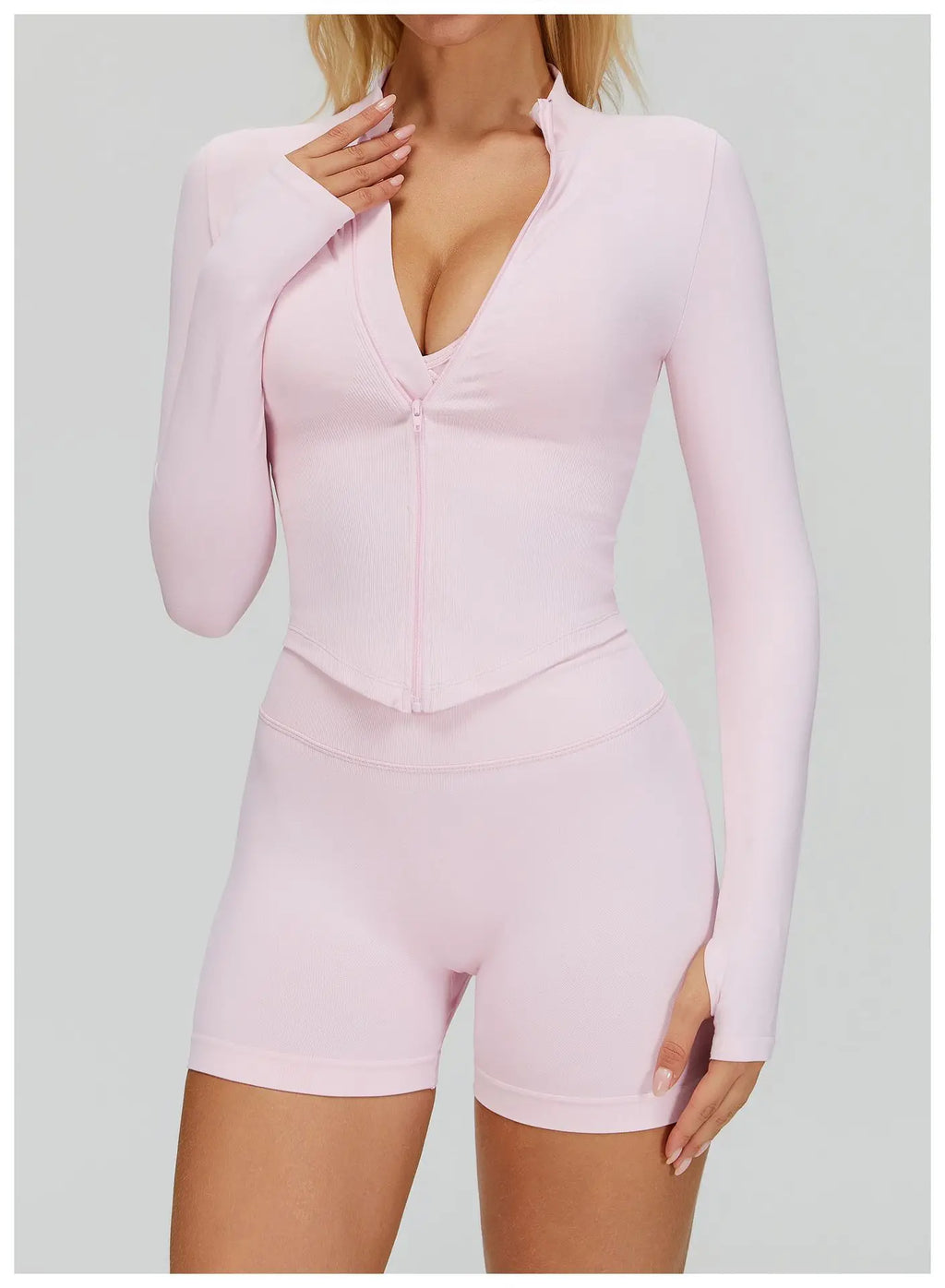 Zipper Yoga Shirts For Women Long Sleeve Seamless Fitness Running Gym Jacket Workout Dry Fit Breathable High Elastic Sports Top