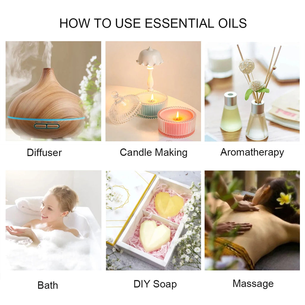 EUQEE 118ML Oregano Jasmine Lavender Essential Oil For Humidifier Diffuser Eucalyptus Aroma Oils For DIY Soap Candle