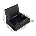 SucceBuy  Safe Slider Safe with Screen Fingerprint/Password/Key 3-Way Quick Access Case Box with LED for Nightstand Bedside Desk