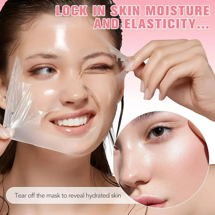 Collagen Overnight Wrapping Peel Off Facial Mask Set Korean Collagen Night Wrapping Mask Deeply Hydrates Night Care Mask Cream