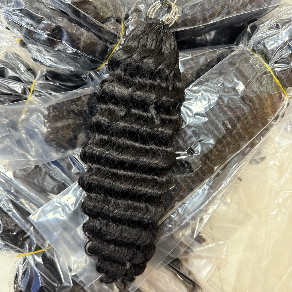 NABI Pre-Separated Crochet Human Hair Bundle Miracle Knots Braiding 14-18inch Water Wave Curly Human Hair for Women