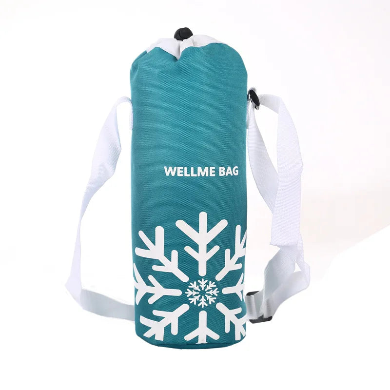 Portable Oxford Cloth Circular Insulated Bottle, Cooler Bags, Camping Accessories, Water Bottle Bag, 1.5L