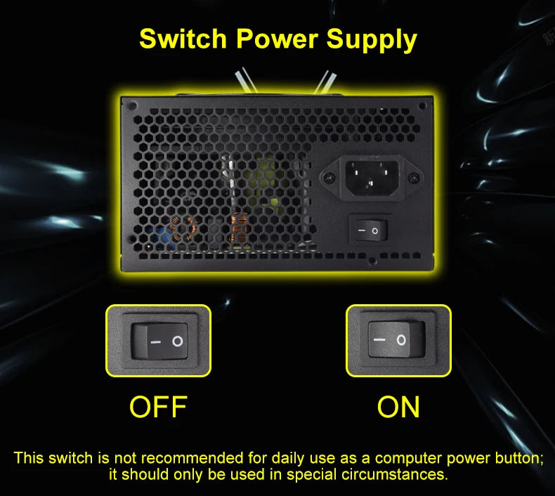 500W Atx Power Supply 80Plus Gold Active PFC PC 120mm Silent Fan For Mini Chassis Small Computer Case Desktop Power Supply