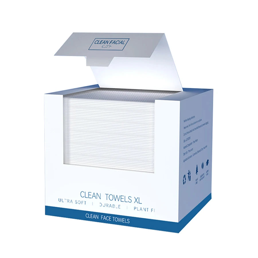 26*30cm Box of Disposable Facial Cleansing Towels, Thickened Large Size, Cleans Skin, Suitable for All Skin Types, Unisex, 40 Wipes/Box