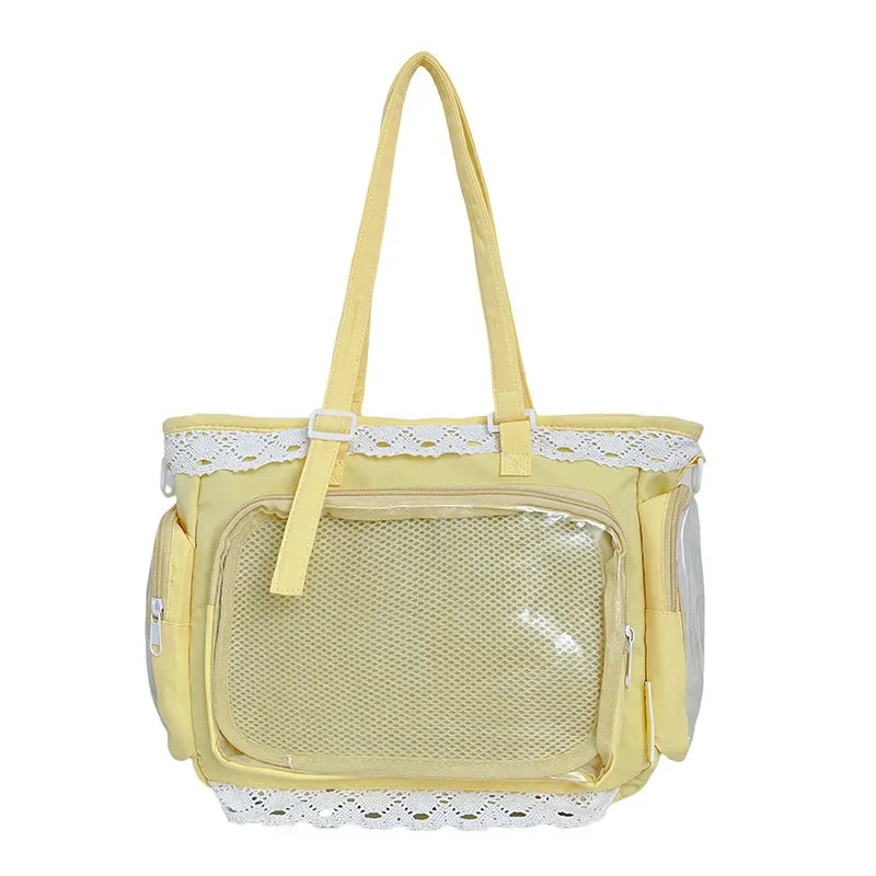 Large Capacity Ita Bag Anime Two-dimension Lolita Tote Bag Clear Window Crossbody Shoulder Bag Handbag Gift For Friends