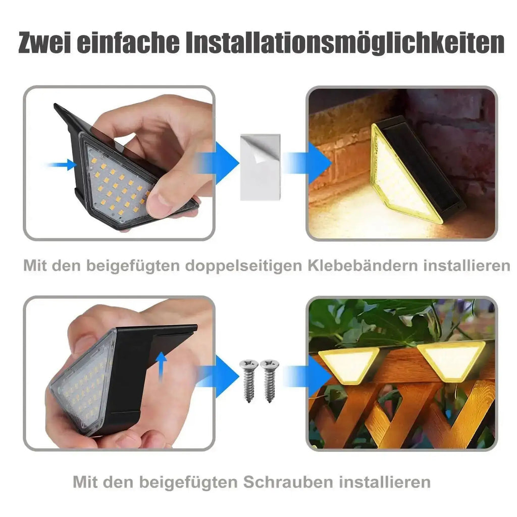 1-16PCS Solar Lights for Outdoors Stair Lamps Warm White LED Step Light, IP65 Waterproof Steps, Garden, Walkway, Stairs Path