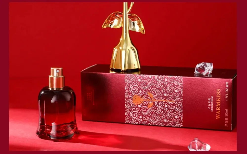 50ml Women EDP Perfume Midnight Rose Long Last Elegant Floral Fragrance Creative Red Rose Shaped Bottle Lady Romantic Gift