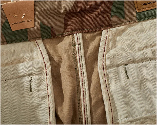 Summer New Camouflage Workwear Shorts Loose Men's Fashion Brand American Retro Casual Multi-Pocket Shorts Polyester Fiber