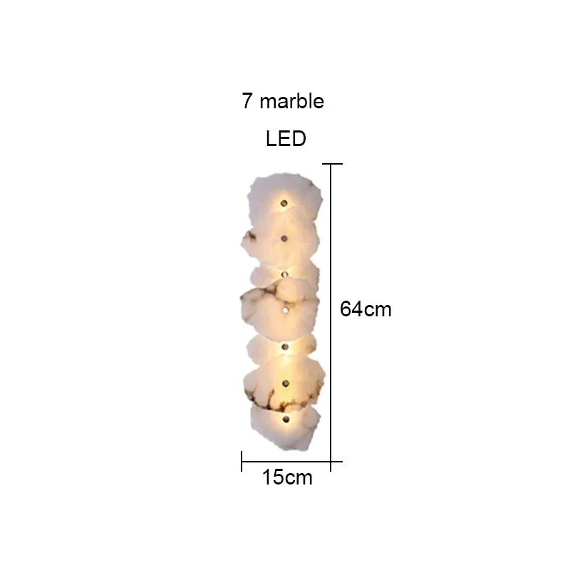 Modern Light Luxury Marble Wall Lamp Bedroom Bedside Tv Background Aisle Corridor Lighting