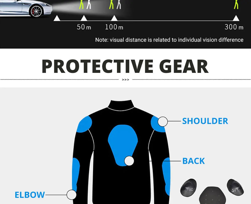 Waterproof Motocross Jacket Winter Cold-proof Motorcycle Jacket Men Chaqueta Moto Protective Gear Motorbike Riding Jacket M-5XL