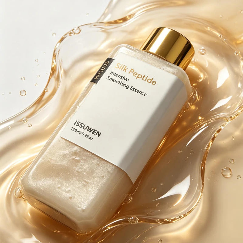 Korean Silk Peptide Facial Essence Toner Relieve Skin Sensitivity Dryness Quick Absorb Non-greasy Hydrating Lock Skin Moisture