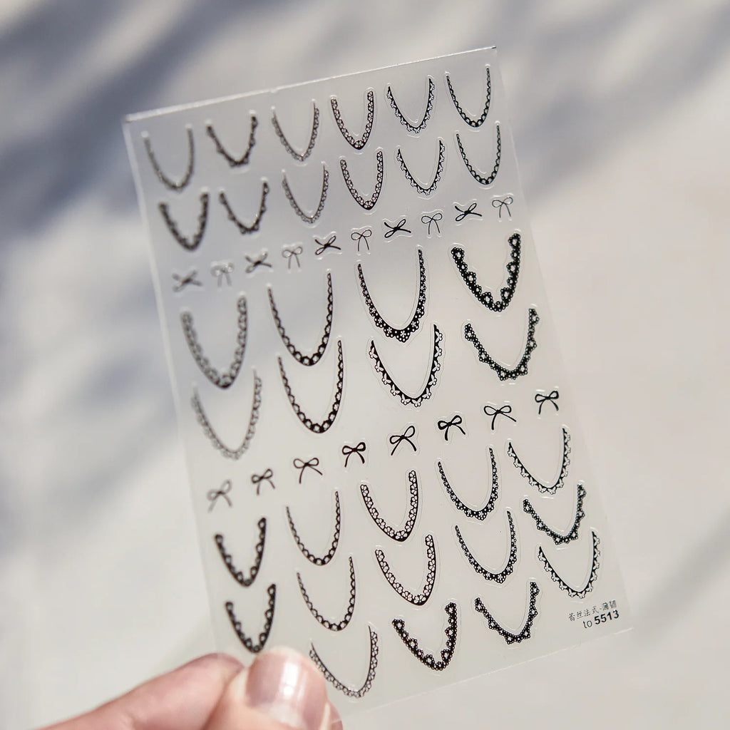 5D Relief Nail Stickers Sweet Small Bow-shaped Nail Decorations Stickers Self Adhesive Bowtie Bowkont Nails Art Accessory Decals