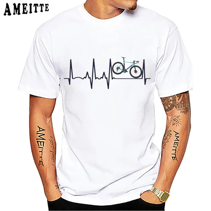 Summer Men Short Sleeve Road Bike Gear Cycling T-Shirt Funny Bicycle Sport TShirt Hip Hop Boy Casual Tops Cool Man Cyclit Tees