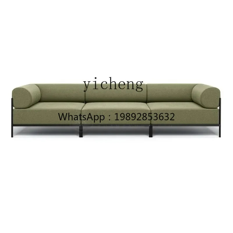 F1 minimalist small apartment metal fabric light luxury modern living room exhibition hall complete sofa