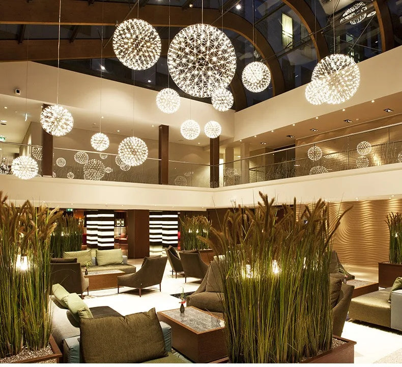 Sparkleball Panoramic Starry Sky Pendant Light Commercial Internet Celebrity Bar Salon Loft Duplex Art Ball Decorative Light