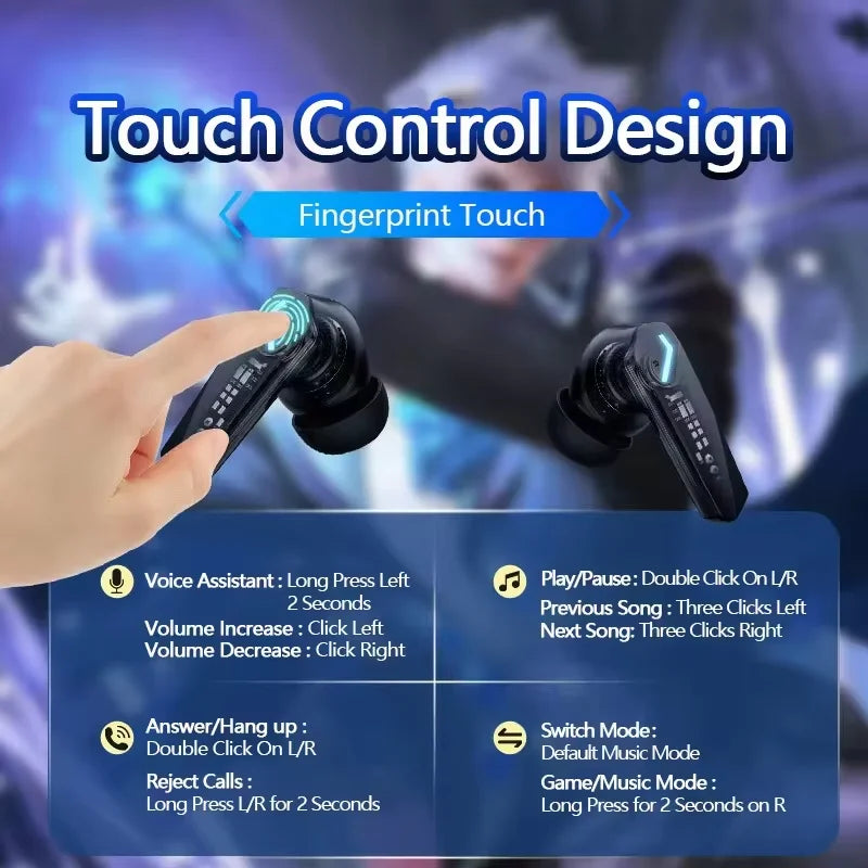 Choice Lenovo GM2 Pro Wireless Bluetooth 5.3 Earphones Gaming Low Latency Dual Mode Music Earbuds Sports In-Ear Headset With Mi