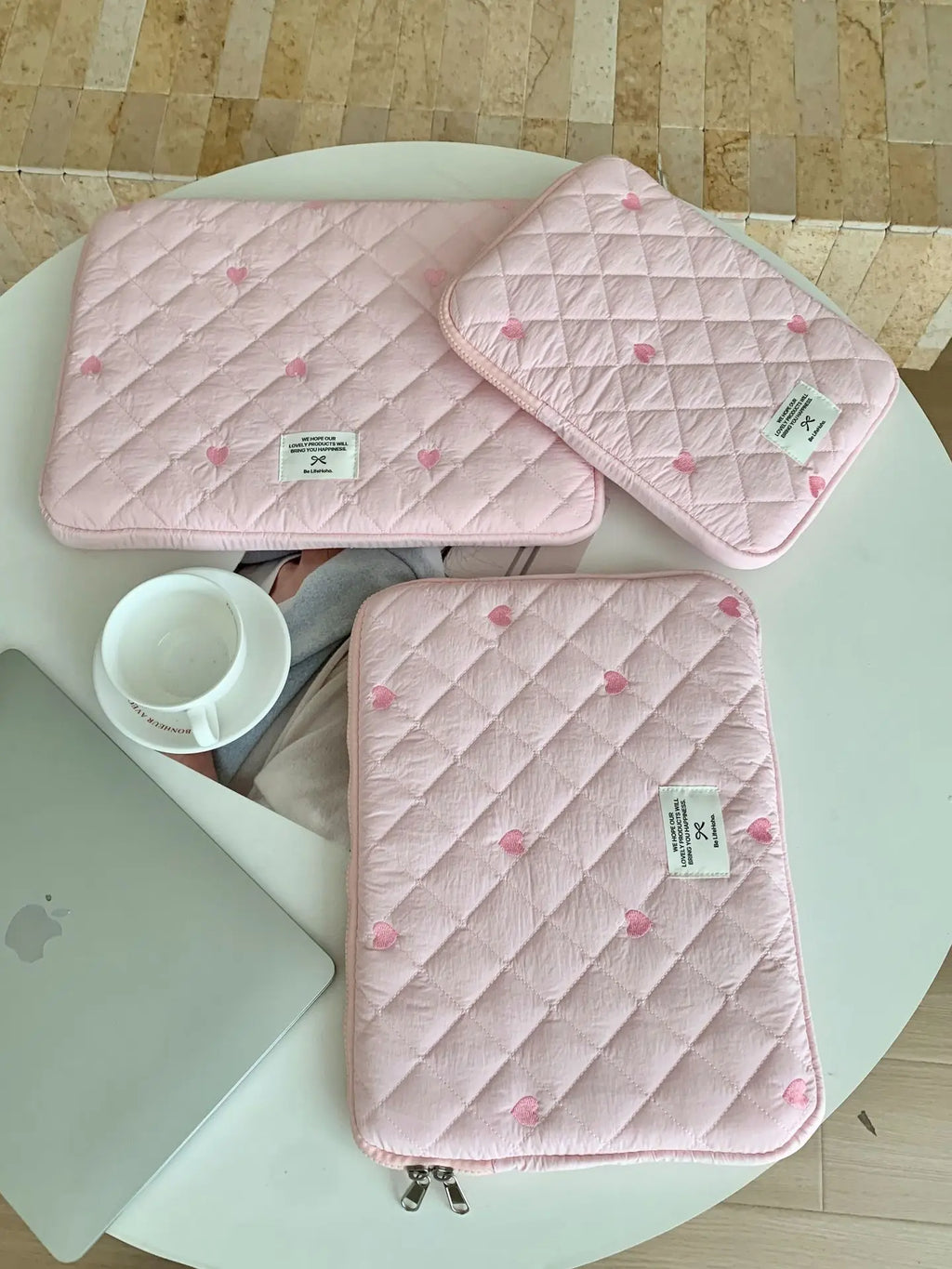 Cute Print Love Embroidery Laptop Bag 11 13.3 14 15 15.6 16 Inch Computer Bag Protection Case Laptop Sleeve Computer Case Bag
