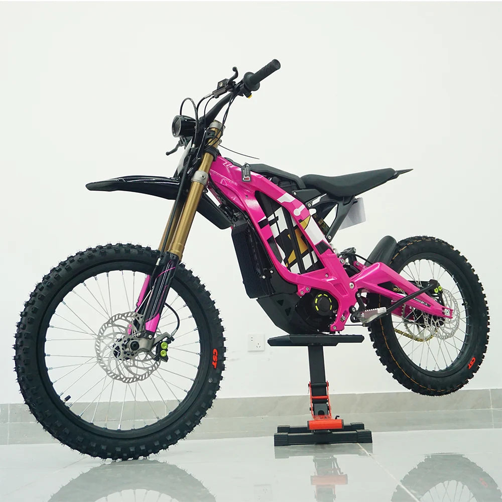 QQW Pink Light Bee X Frame High Power E-Bike Off-Road Adventure 60v Voltage Motorcycle