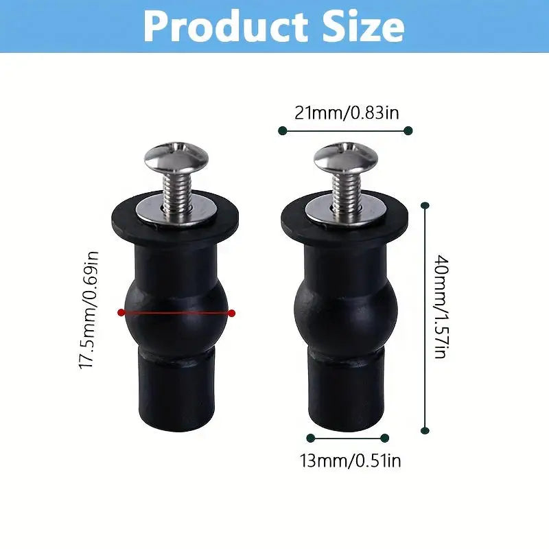 2/4pcs Expansion Screw Toilet Seat Top Fix Seat Hinge Hole Fixings Well Nut Screw Rubber Back To Wall Toilet Cover Accessories