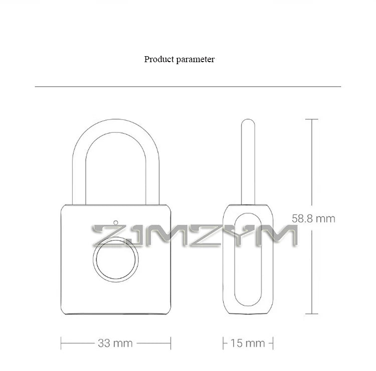 Portable Smart Fingerprint Lock USB Electronic Safety Locks Keyless Luggage Bag Padlock Fingerprint Unlock Fingerprint