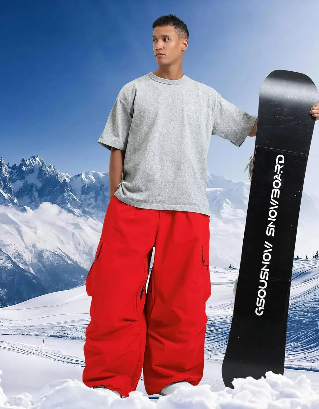 GSOU SNOW 2025 Loose Skiing Pants Snowboard Sport Trousers Outdoor Waterproof Windproof Ski Wear Winter Warm Female Ski Britches