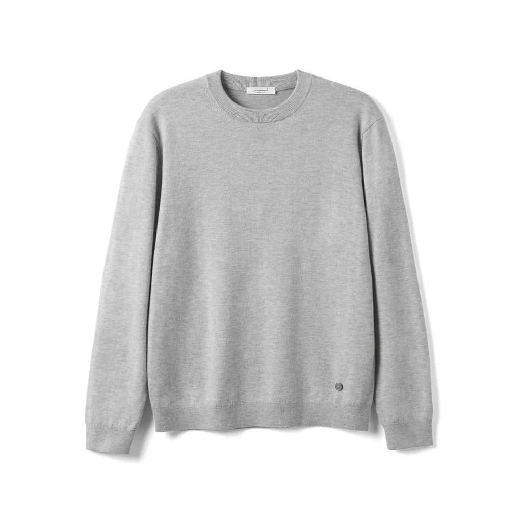 SIMWOOD 2026 Autumn New Regular Fit 12 Gauge Fine Sweater Men Antistaic Basic Knit Pullovers