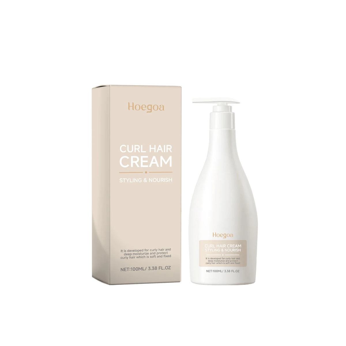 HOEGOA 100mL Curl Hair Cream Provides Deep Moisture Prevents Dryness Repairs Damaged Hair Curl Cream For Curly Hair