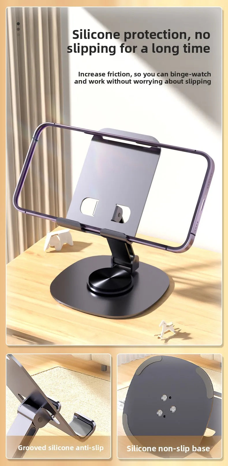 360° Rotation Portable Tablet Holder For iPad iPhone 15 Xiaomi Folding Lazy Desktop Live Mobile Phone Stand Mount Bracket