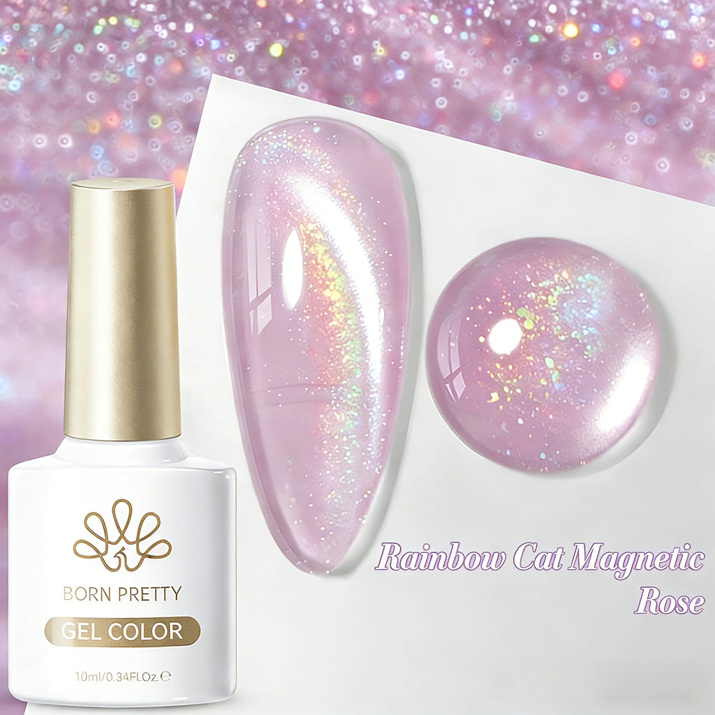 BORN PRETTY 10ml Silver Water Light Cat Magnetic Gel Nail Polish Nail Supplies Vernis Semi Permanent Gel for Fall Winter Nails