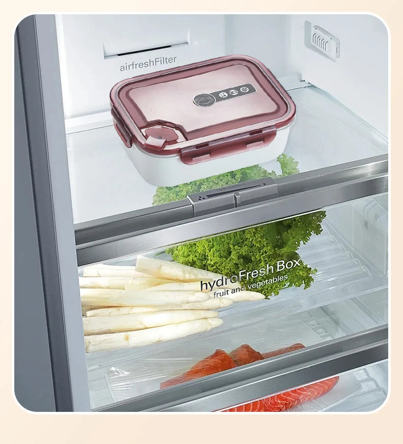 Microwavable Plastic Crisper Lunch Box Multi-compartment Bento Box Portable Food Storage Containers Office Student LeakProof Box
