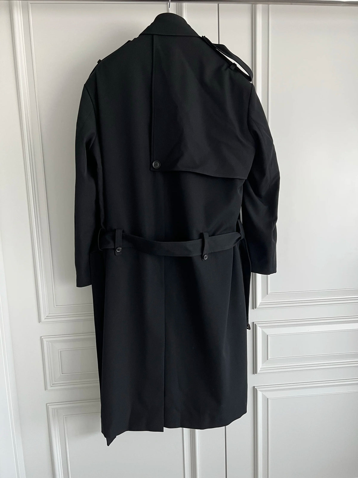 TOP-YAMAMOTO original design black wool coat