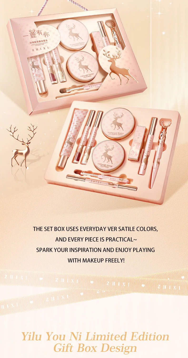 10-Piece Complete Makeup Gift Set Full Face Cosmetics Kit Luxurious Beauty Collection,Birthday & Valentine‘s Day Gift