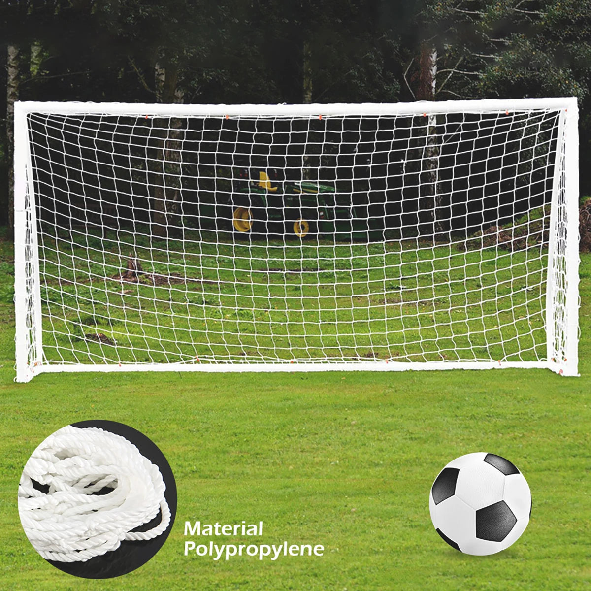 Full Size Football Net For Soccer Goal Post Junior Sports Training 1.8M by 1.2M 2.4M by 1.8M 3.6M by 1.8M Football Net High Qual