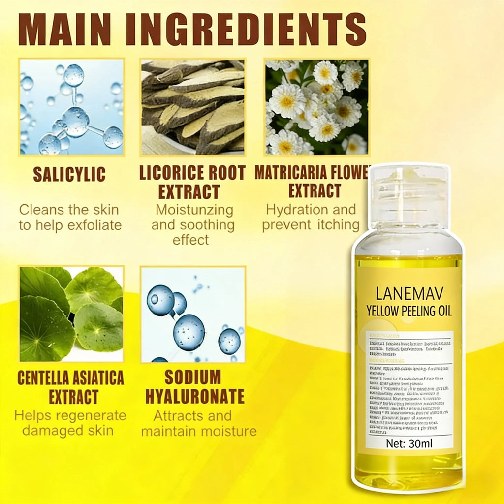 Yellow Peeling Oil Body Cleansing Exfoliation For Tender Glowing Skin Finger Joint Whitening Moisturizing Care Beauty Products