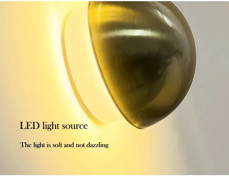 Medieval Bauhaus Chrome Wall Lamps Plated Semicircular Mushroom Lamp Danish Designer Living RoomBedroom Bedside Wall Lights