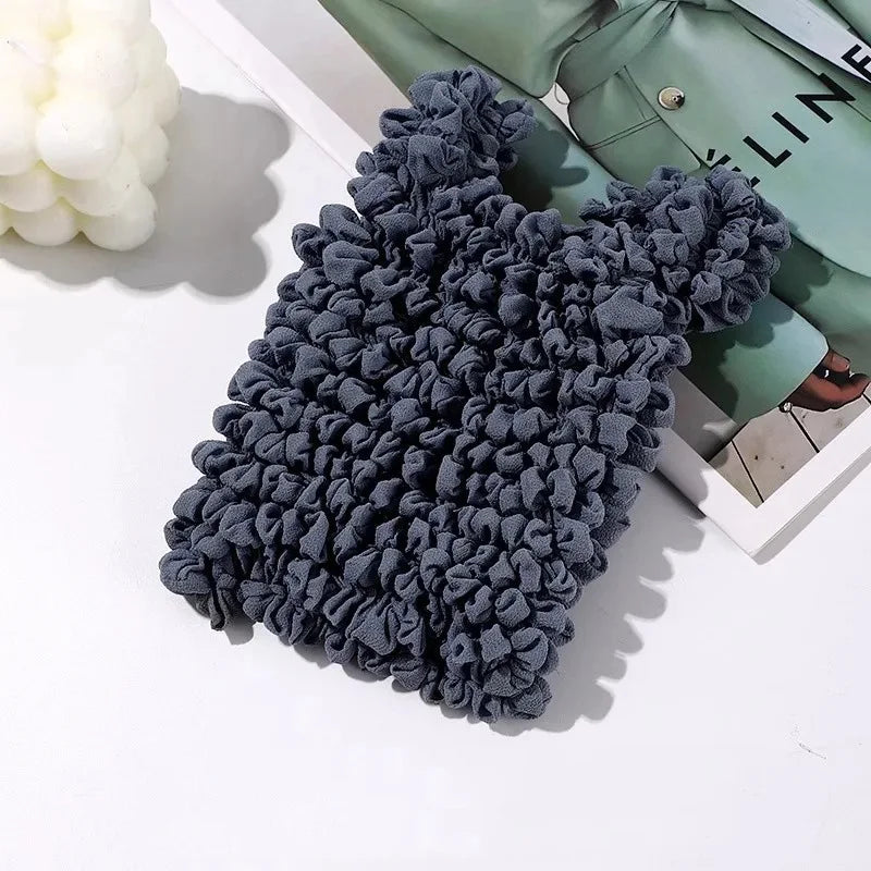 New Bubble Bags Expansion Fold Pleated Flexible Stretch Mini Shopping Bag Large Capacity Elastic Portable Handbag Storage Bag