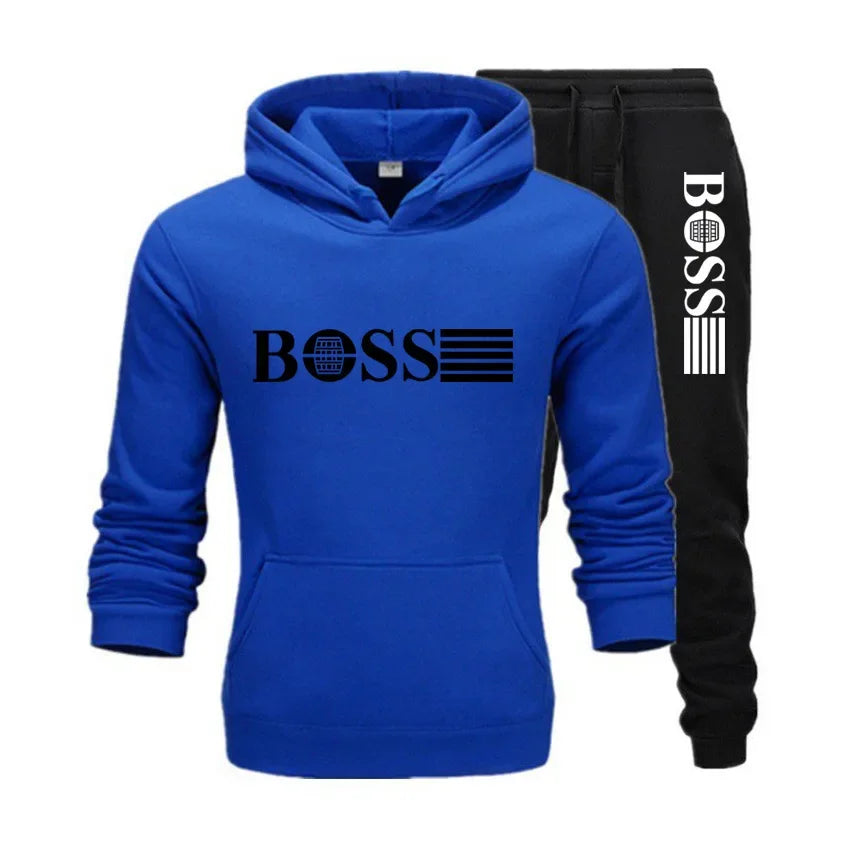 Autumn and winter two-piece sportswear, men and women's casual sportswear, with fashionable hoodie.