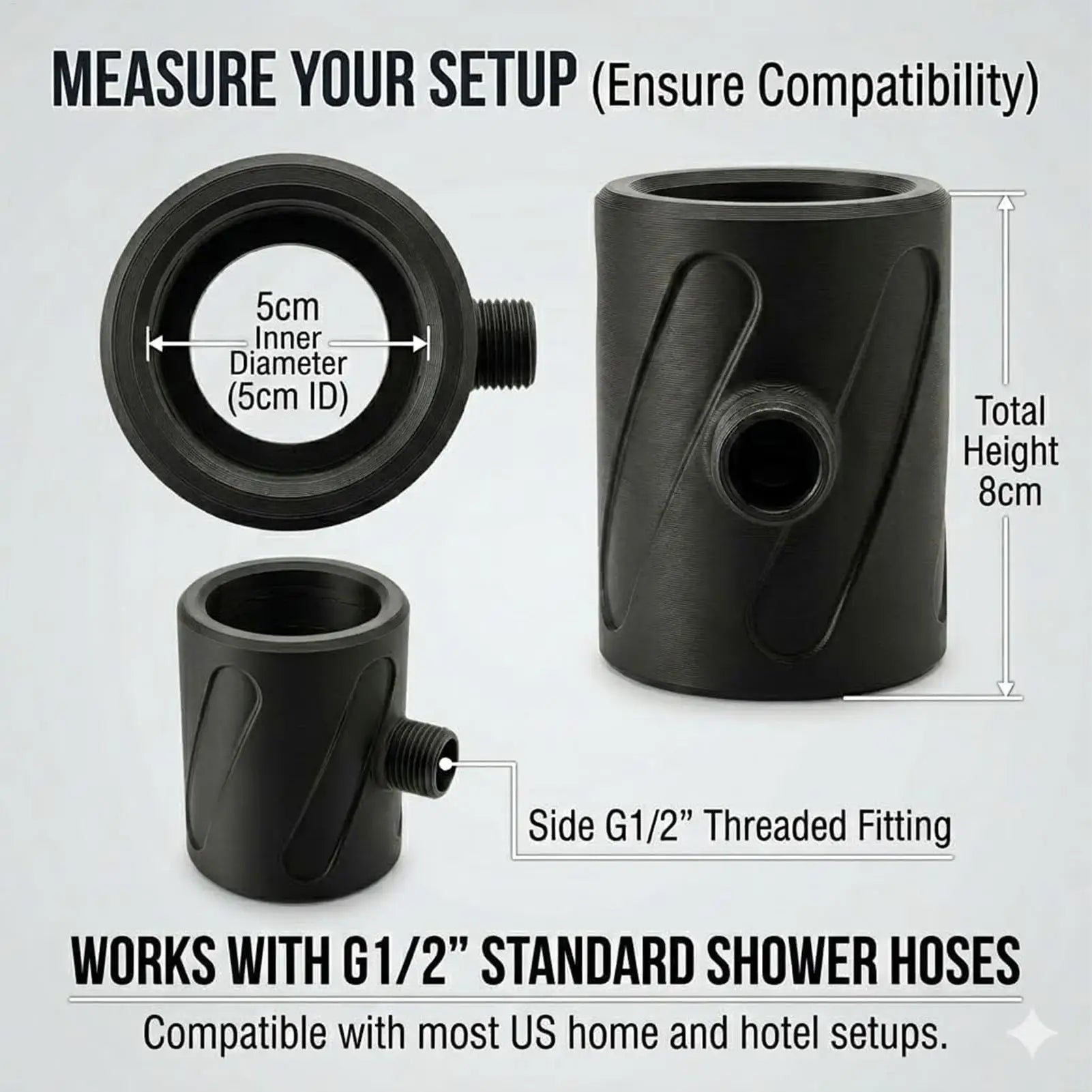 Shower Head for Men Easy Installation Anti-Rust Wide-Coverage Handheld Shower Head Massager for Apartment Hotel Adults Boyfriend