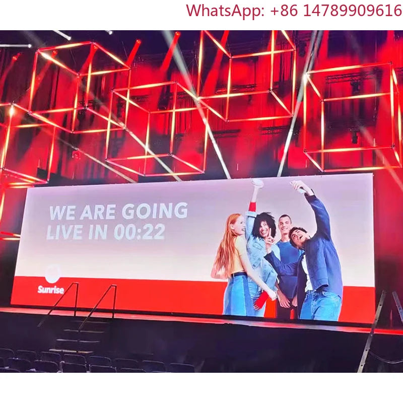 Lecede P2.6 P3.91 P4.8 Movable Indoor Outdoor Stage Background LED Screen Display Curved Rental LED Screen Digital Poster ODMHig